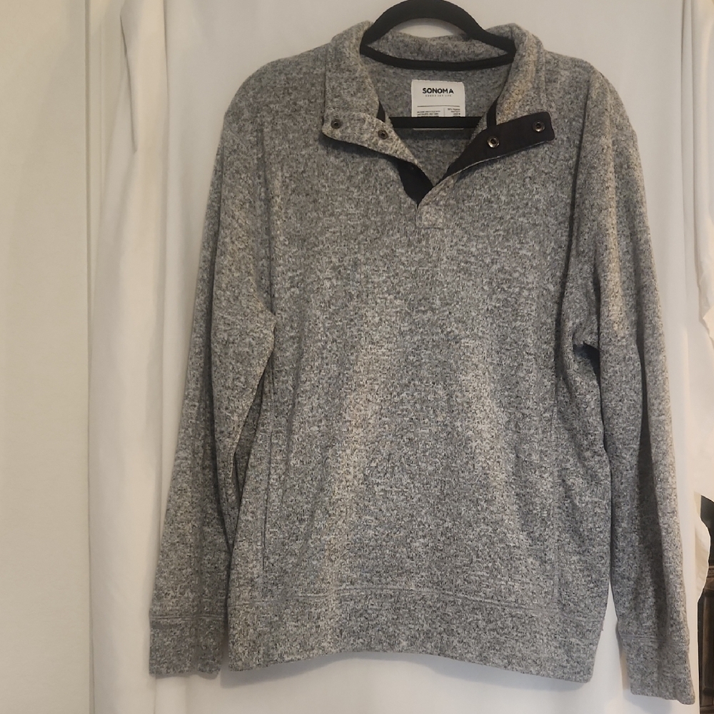 Sonoma Men's Heathered Gray Sweater, L